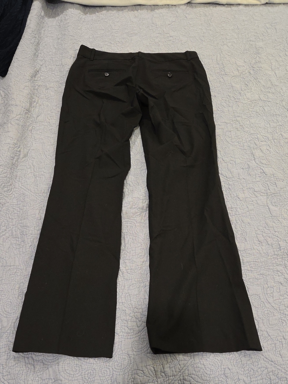 Theory Max C Tailor Dress Pants Black Wool Flare Trousers Size 4📝 - Picture 5 of 13